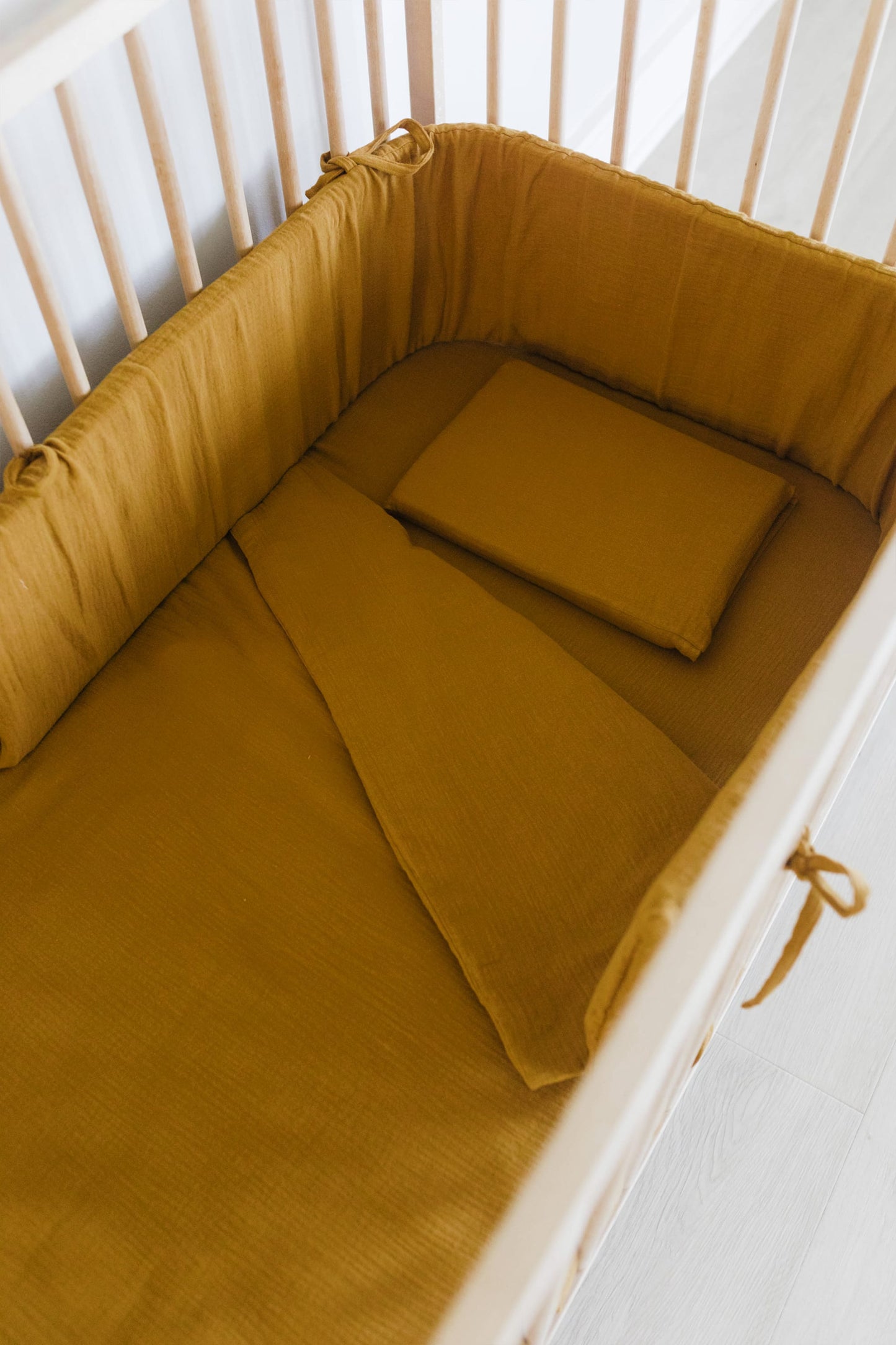 Butterscotch Muslin Cot Duvet