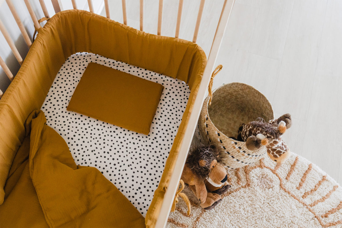 Butterscotch Muslin Cot Duvet