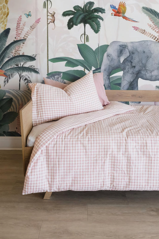 Pink Gingham Duvet